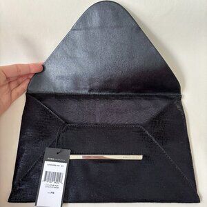 BCBG Black Minimalist Envelope Clutch